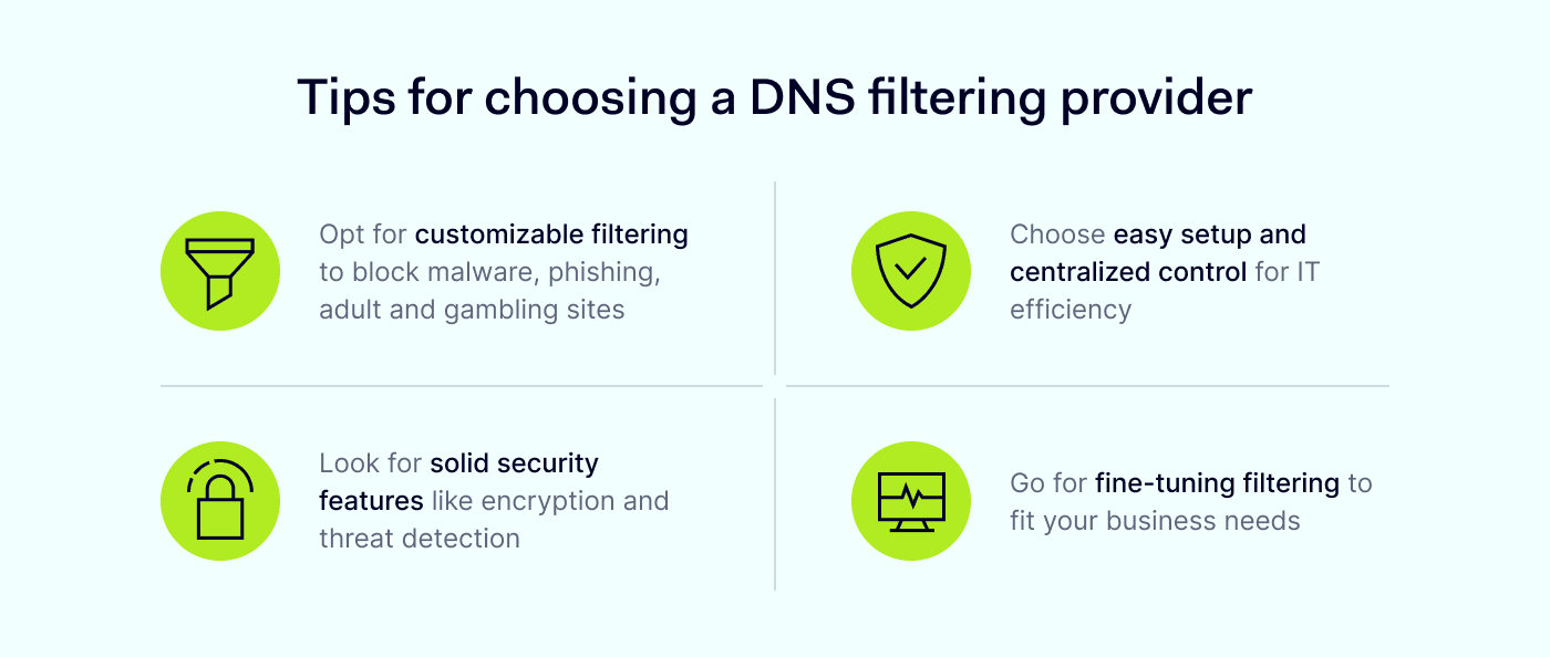 How to choose the best DNS filtering solution for business