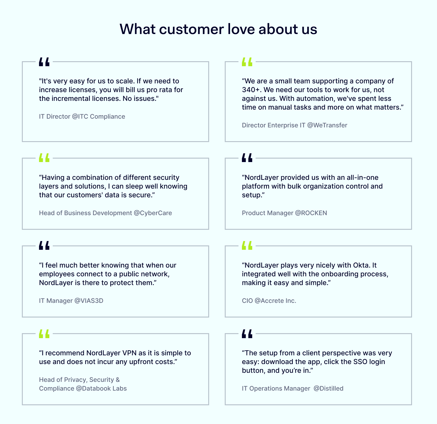 Customer quotes