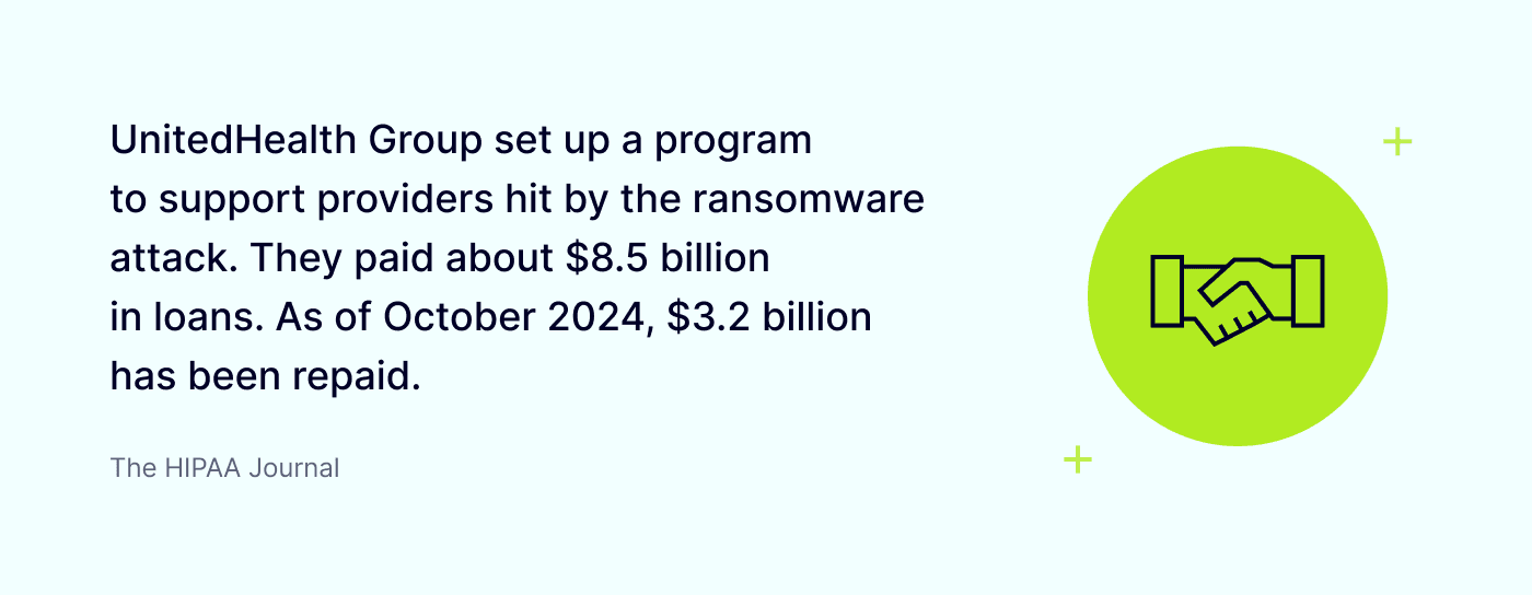 UnitedHealth Group set up a program to support providers hit by the ransomware attack