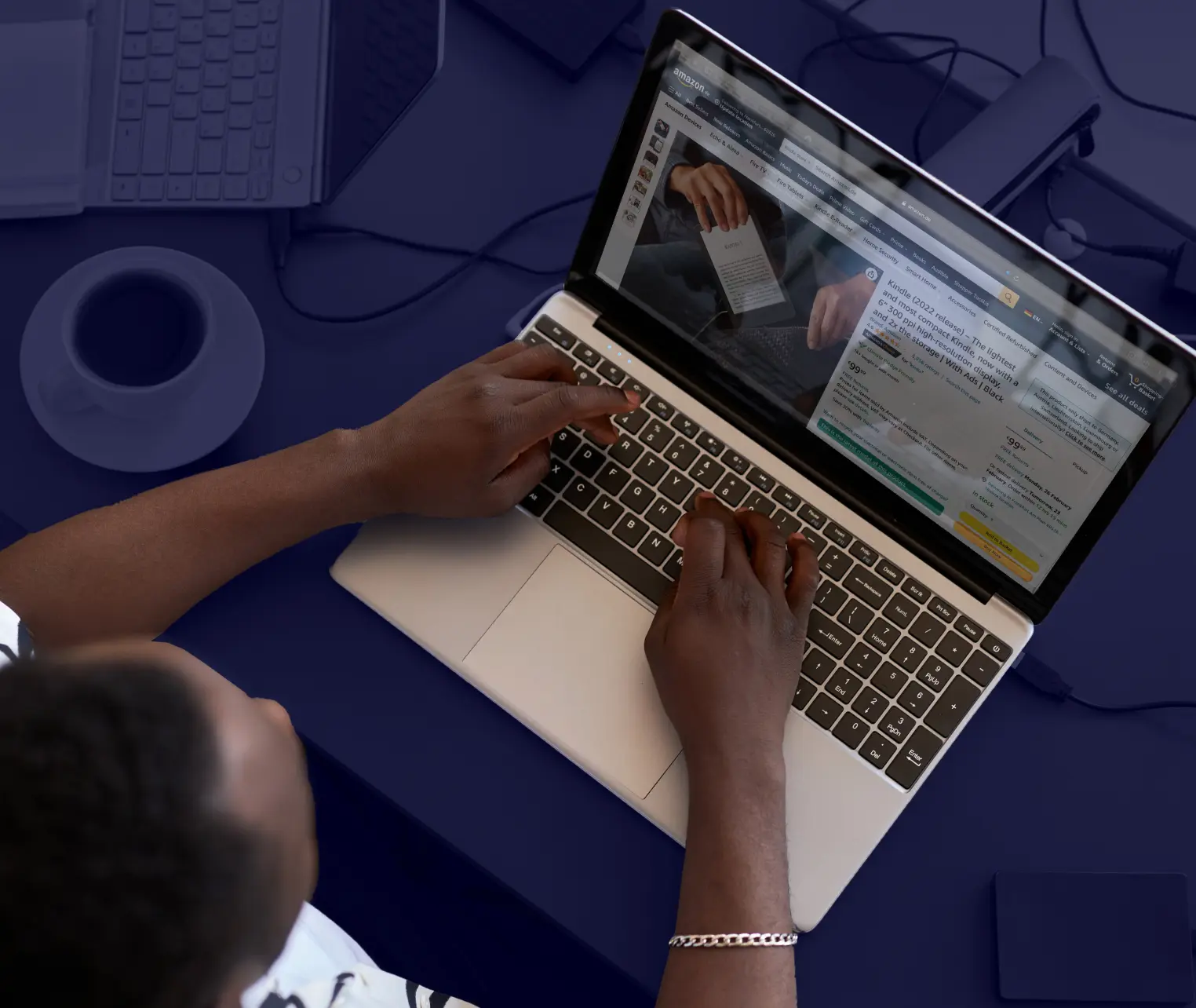 Man researching why cybersecurity is essential for retail