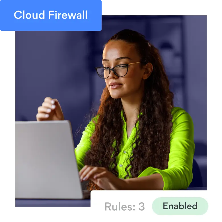 Employee check how NordLayer secures cloud data