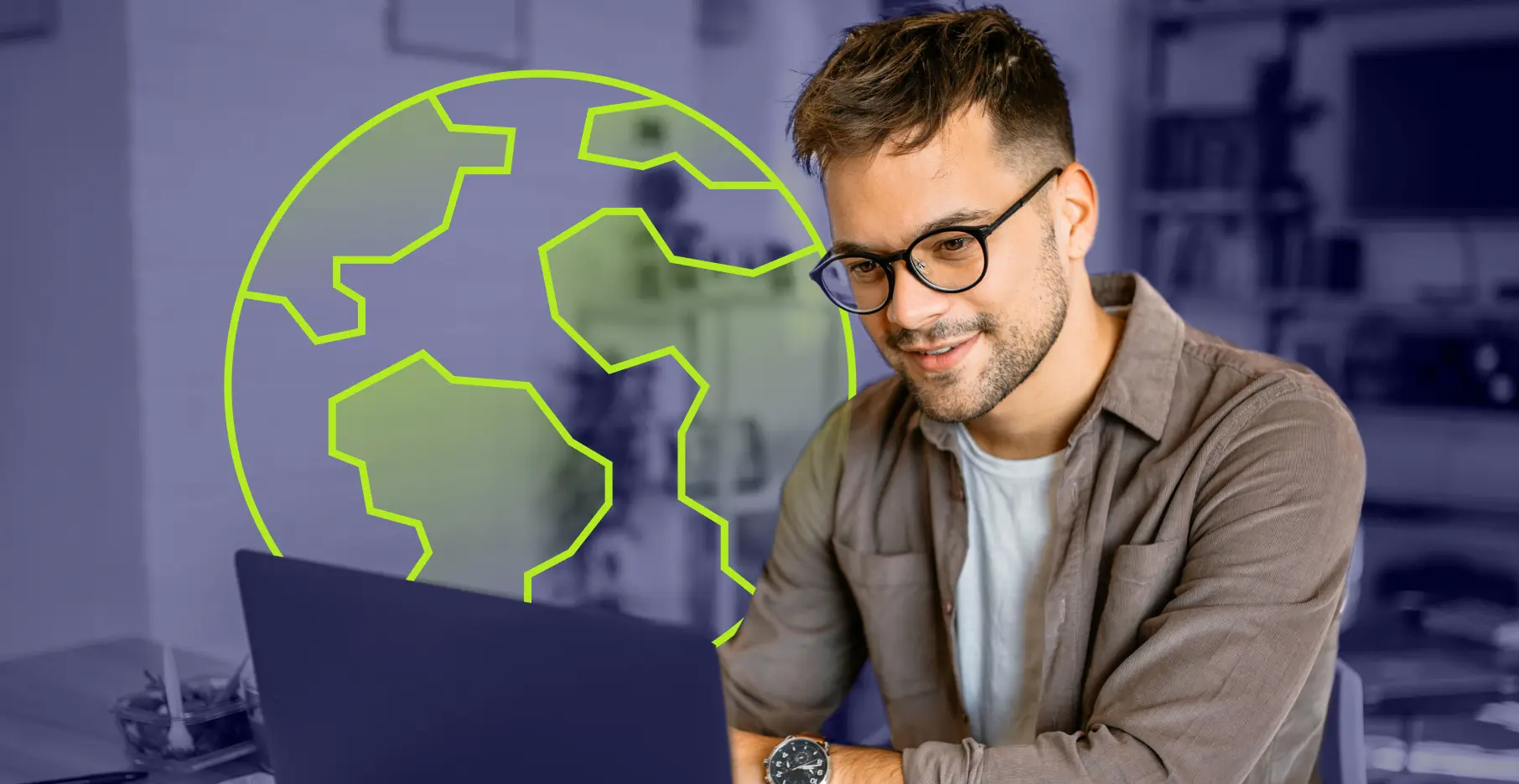 Man explores Global remote work index details of 2023 