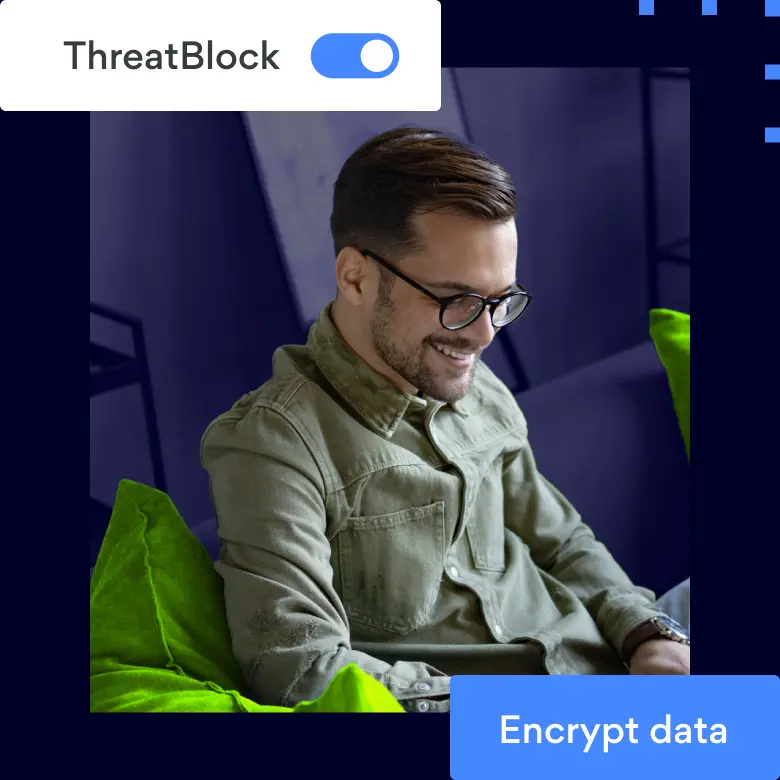 Man explores how NordLayer helps protect from malicious websites